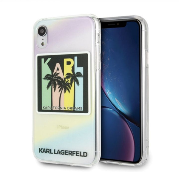 Чехол CG Mobile Karl Lagerfeld TPU Kalifornia Dreams Hard для iPhone XR, цвет Переливающийся (KLHCI61IRKD)