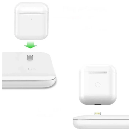 Беспроводная зарядная станция Qi Charger Station 15W 3in1, White