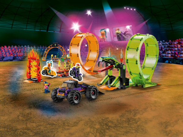 Конструктор LEGO City - Трюковая арена «Двойная петля» (60339)