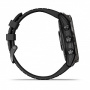 Смарт часы Garmin Epix Pro (Gen 2) Sapphire Edition 51 мм, титановый угольно-серый, DLC, черный силиконовый ремешок