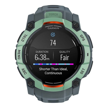 Смарт часы Garmin INSTINCT 3 AMOLED 50мм Neo Tropic, зеленый с серым ремешком