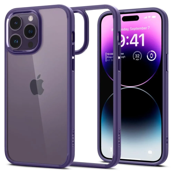 Чехол защитный Spigen Ultra Hybrid для iPhone 14 Pro, Deep Purple (ACS05577)