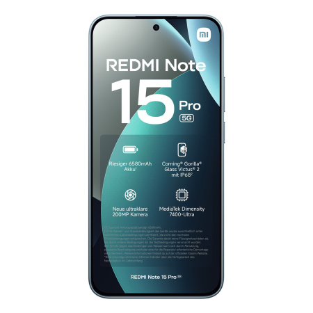 Xiaomi Redmi Note 15 Pro 5G 8/256Gb Glacier Blue, голубой