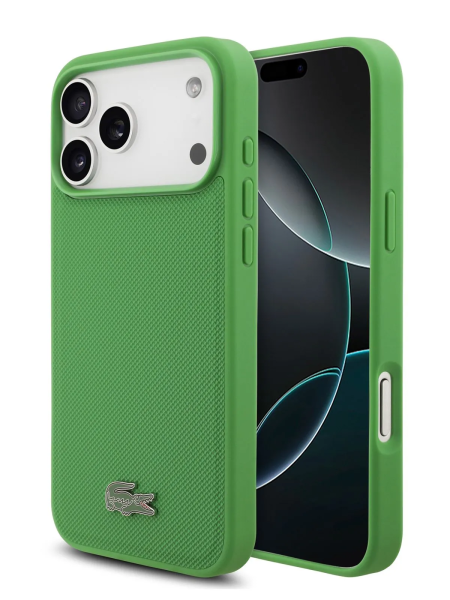 Чехол Lacoste PVC Lacquer Metal logo Hard Estragon (MagSafe) для iPhone 17 Pro Max