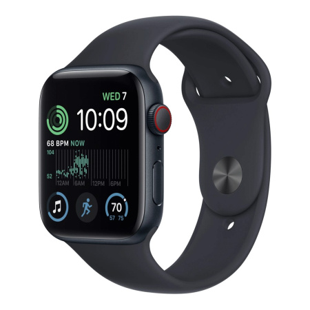 Apple Watch SE 2022 40 мм корпус из алюминия цвета «темная ночь» спортивный ремешок цвета «тёмная ночь»