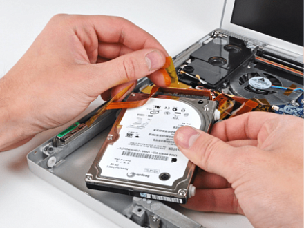 Замена HDD на SSD на MacBook Pro 17