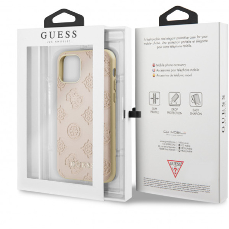 Чехол CG Mobile Guess 4G Peony Debossed Hard PU для iPhone 11 Pro, цвет Светло-розовый (GUHCN58PELLP)