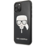 Чехол CG Mobile Karl Lagerfeld Double Layer Karl's Head Hard Glass для iPhone 11 Pro, цвет Черный (KLHCN58DLHBK)