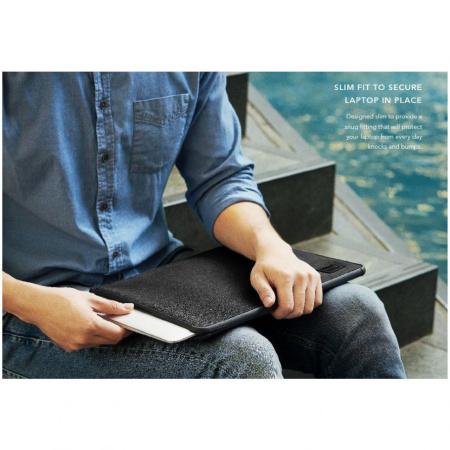 Чехол Uniq DFender Sleeve Kanvas для MacBook Pro 16" (2019), цвет Черный (DFENDER(16)-BLACK)