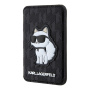 Магнитный бумажник-подставка Karl Lagerfeld Wallet MagSafe Cardslot Stand Saffiano Monogram NFT Choupette Black