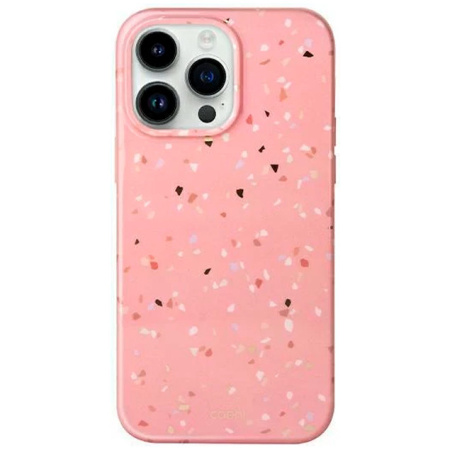 Чехол Uniq COEHL Terrazzo для iPhone 14 Pro, цвет Кораллово-розовый (Coral Pink) (IP6.1P(2022)-TEZCPK)