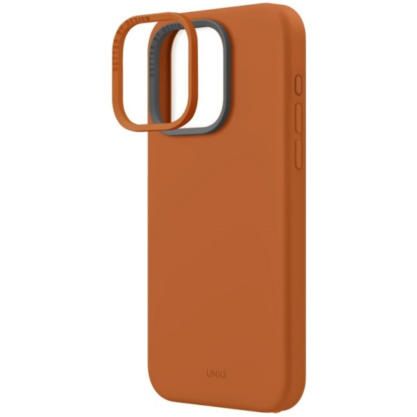 Чехол Uniq для iPhone 15 Pro LINO Orange (Magsafe) (IP6.1P(2023)-LINOHMORG)