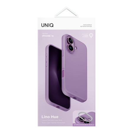 Чехол Uniq силиконовый LINO Grape Pink (Magsafe) для iPhone 16