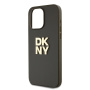 Чехол DKNY PU Stack metal logo Hard + Hand strap Green для iPhone 15 Pro, зелёный