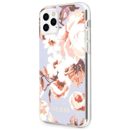 Чехол CG Mobile Guess Flower TPU/PC Hard Shiny N.2 для iPhone 11 Pro, цвет Сиреневый (GUHCN58IMLFL02)