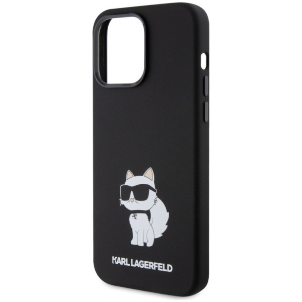 Чехол Karl Lagerfeld Liquid silicone NFT Choupette Hard для iPhone 15 Pro Max, цвет Черный