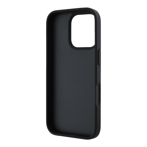 Чехол Karl Lagerfeld PU Grained Monogram NFT Choupette metal Head Hard Black для iPhone 16 Pro Max чехол, черный