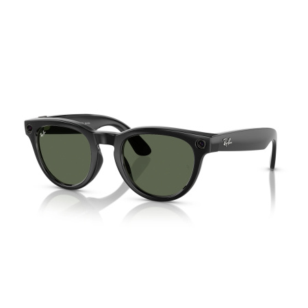 Умные очки Ray-Ban Smart Glasses Headliner Shiny Black / G15 Green, RW4009F, размер М