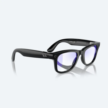 Умные очки Ray-Ban Smart Glasses Wayfarer Shiny Black/Clear, RW4006, размер М, Без автозатемнения