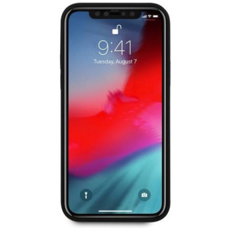 Чехол CG Mobile Guess 4G PU Stripe Metal logo Hard для iPhone 12 Pro Max, цвет Серый (GUHCP12LG4GLGR)