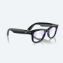 Умные очки Ray-Ban Smart Glasses Wayfarer Shiny Black/Clear, RW4006, размер М, Без автозатемнения