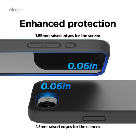 Чехол Elago Soft silicone (Liquid) Black (MagSafe) для iPhone 16e