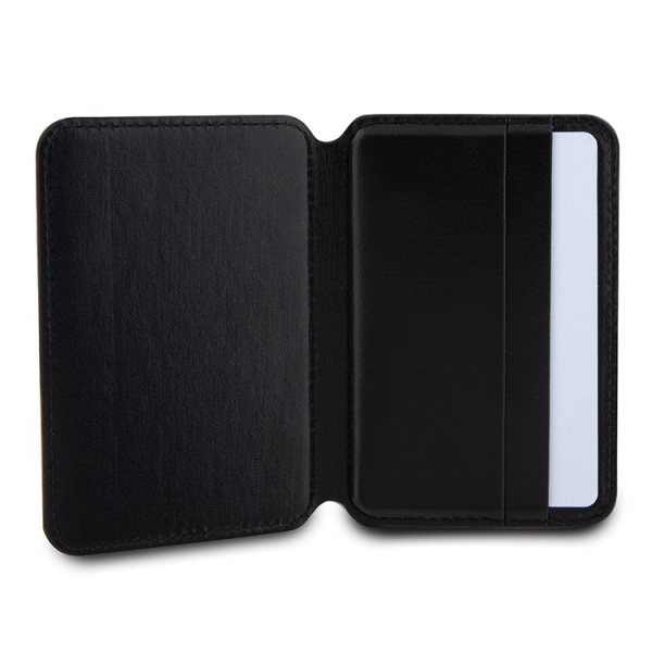 Магнитный бумажник-подставка Karl Lagerfeld Wallet MagSafe Cardslot Stand Saffiano Monogram NFT Choupette Black