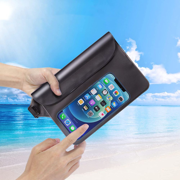 Защитная водонепроницаемая сумка Tech-Protect Universal Waterproof Pouch, Grey/Clear