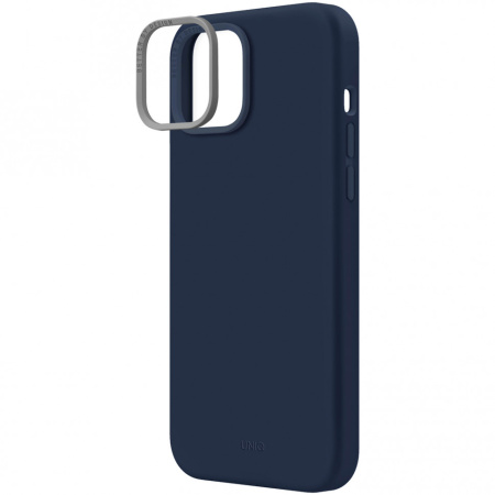 Чехол Uniq LINO для iPhone 14 Plus, цвет Синий (Blue) (IP6.7M(2022)-LINOBLU)