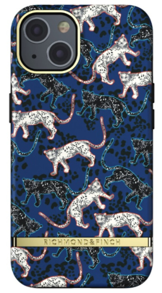 Чехол Richmond & Finch для iPhone 13, цвет "Синий леопард" (Blue Leopard) (R47042)