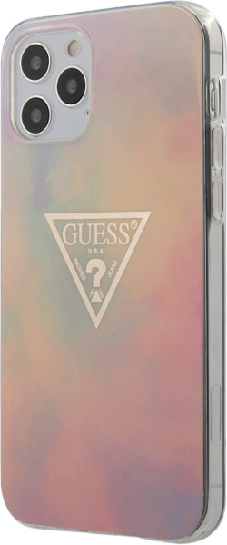 Чехол CG Mobile Guess PC/TPU TIE & DYE Hard для iPhone 12/12 Pro, цвет Розовый (GUHCP12MPCUMCGG01)