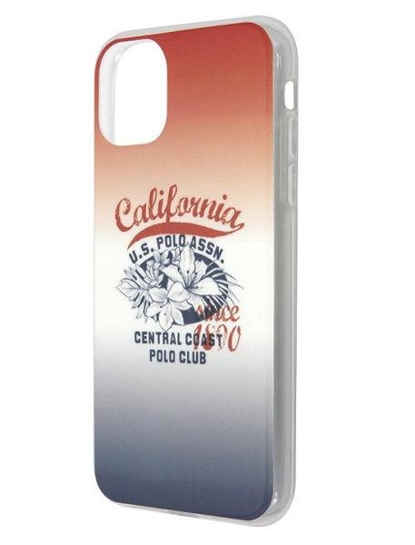 Чехол CG Mobile U.S. Polo Assn. PC/TPU Gradient California Hard для iPhone 11 Pro Max, цвет Синий/Красный (USHCN65PCCHRB)