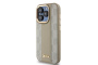 Чехол DKNY PU Checkered Metal logo Hard Beige (MagSafe) для iPhone 15 Pro, бежевый