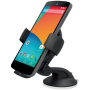 Держатель Onetto Charging Car&Desk Mount Easy Flex Wireless на гелевой присоске с беспроводной зарядкой, цвет Черный (EWC-3000)