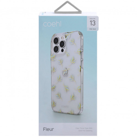 Чехол Uniq COEHL Fleur для iPhone 13 Pro Max, цвет Голубой (IP6.7HYB(2021)-FLRBLU)