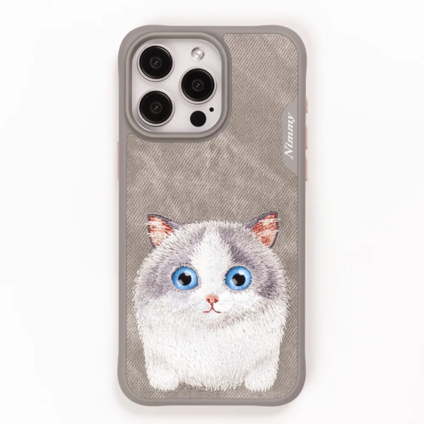 Чехол Nimmy Big Eyes series для iPhone 15 Pro Max, Gray Ragdoll