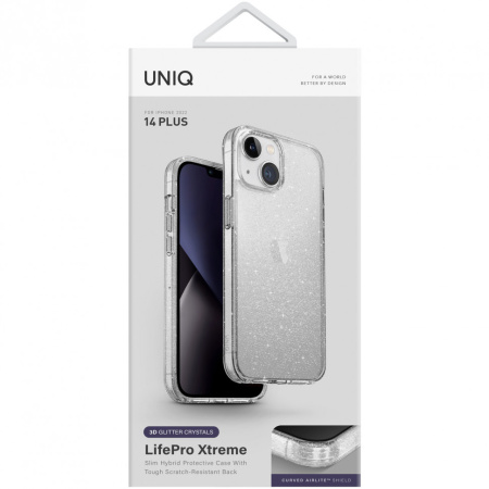 Чехол Uniq Lifepro Xtreme для iPhone 14 Plus, цвет Прозрачный (Tinsel) (IP6.7M(2022)-LPRXLUC)