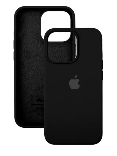 Чехол Silicone Case для iPhone 15 Pro Max Black, цвет Черный