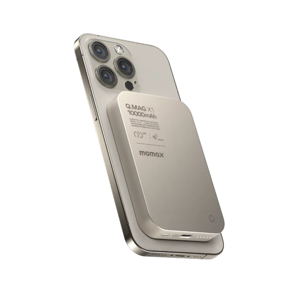 Внешний аккумулятор Momax Q.Mag X1 10000 mAh, Натуральный титан (IP117AE)