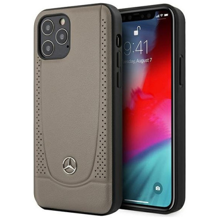 Чехол CG Mobile Mercedes Genuine leather Urban Smooth/perforated Hard для iPhone 12 Pro Max, цвет Коричневый (MEHCP12LARMBR)