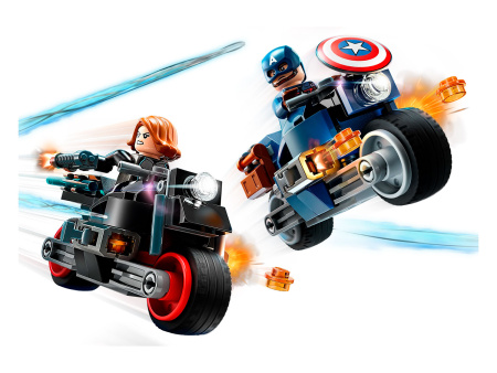 Конструктор LEGO Super Heroes - Черная вдова и Капитан Америка на мотоциклах (76260)