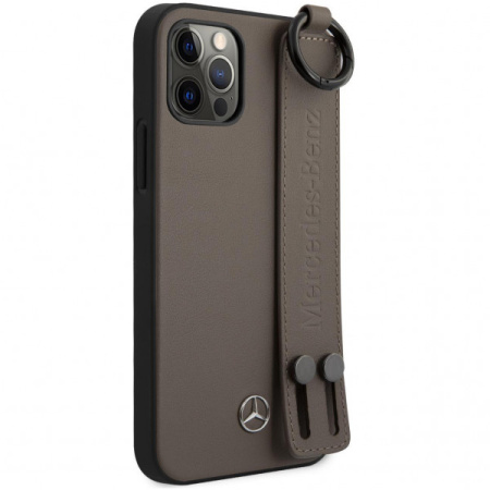 Чехол CG Mobile Mercedes Genuine Leather with Hand Strap Hard для iPhone 12 Pro Max, цвет Коричневый (MEHCP12LLSSBR)