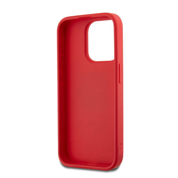 Чехол DKNY PU Stack metal logo Hard + Hand strap Pink для iPhone 15 Pro Max, розовый