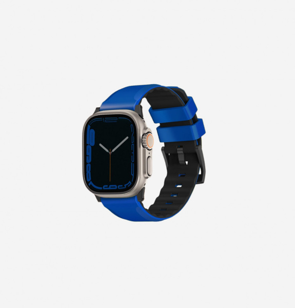 Силиконовый ремешок Uniq Linus Airosoft Silicone Strap для Apple Watch 42/44/45/49 синий (49MM-LINUSRBLU)