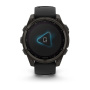 Смарт часы Garmin Fenix 8, 47 мм, Solar, Sapphire Carbon Gray DLC Titanium with Black/Pebble Gray Silicone