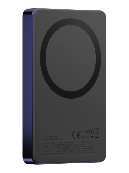 Внешний аккумулятор Energea AluPac 10K (CCC), 10000W MagSafe 15W USB-C 20W Ultra Light Aluminium Blue