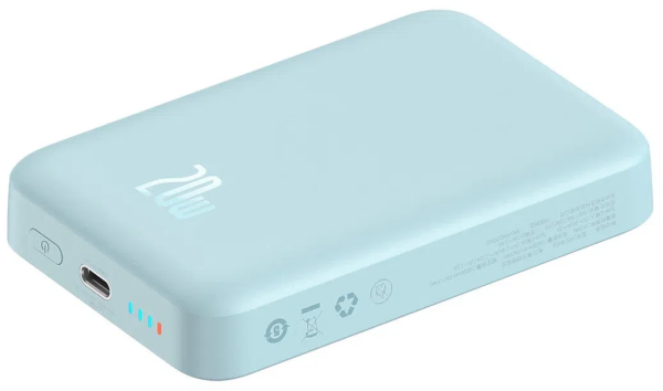 Внешний аккумулятор Baseus Magnetic Wireless Charging Power bank 10000mAh 20W, Голубой (PPCX030003)