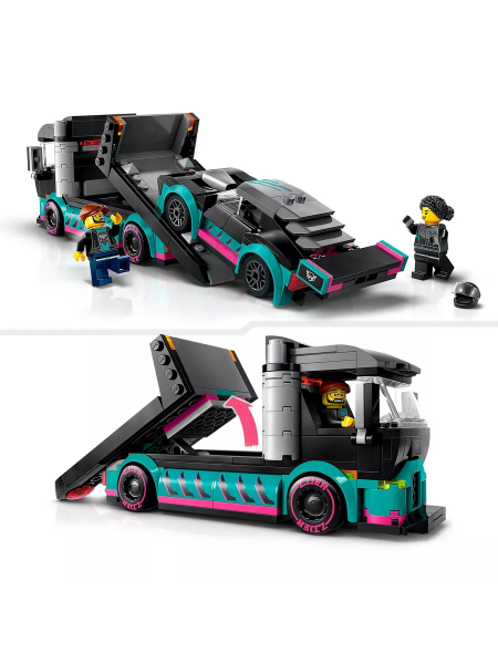 Конструктор LEGO City - Гоночный автомобиль и транспортер (60406)