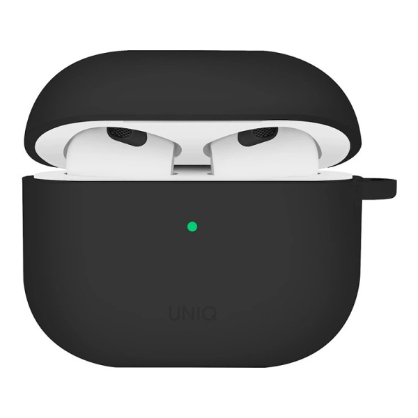 Чехол Uniq NEXO Liquid silicone +carabin +Sports ear hooks Black для Airpods 4