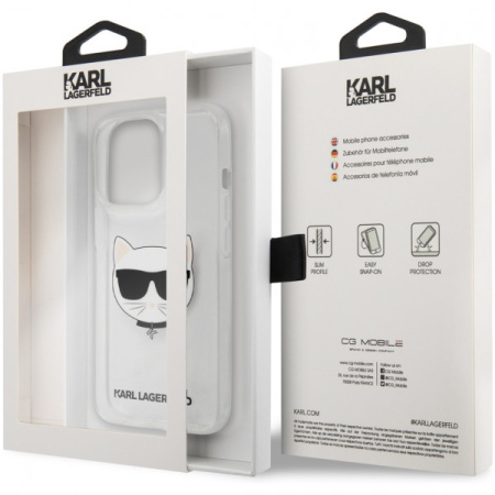 Чехол CG Mobile Karl Lagerfeld PC/TPU Choupette Hard для iPhone 13 Pro Max, цвет Прозрачный (KLHCP13XCTR)
